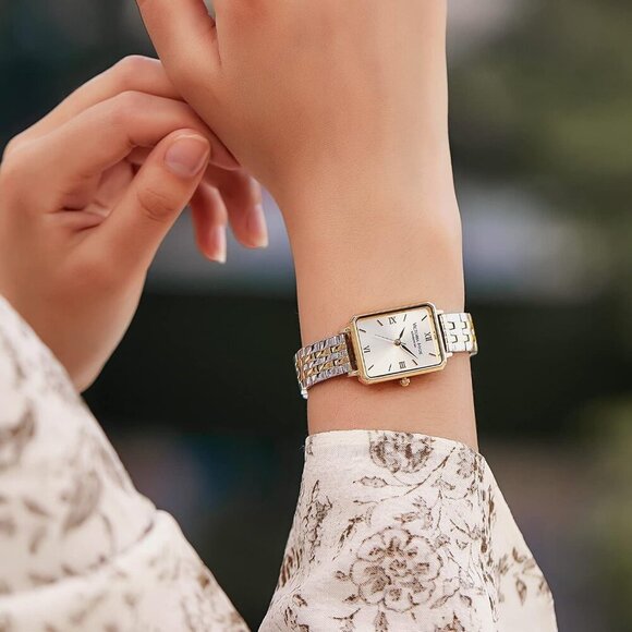 VICTORIA HYDE Womens Elegant Watch Mother of Pearl Dial Light Gold Leather Band - Picture 3 of 12